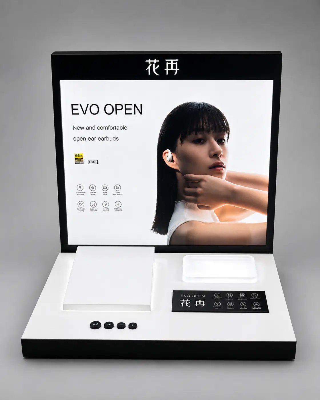 EVO Open earbuds flagship display
