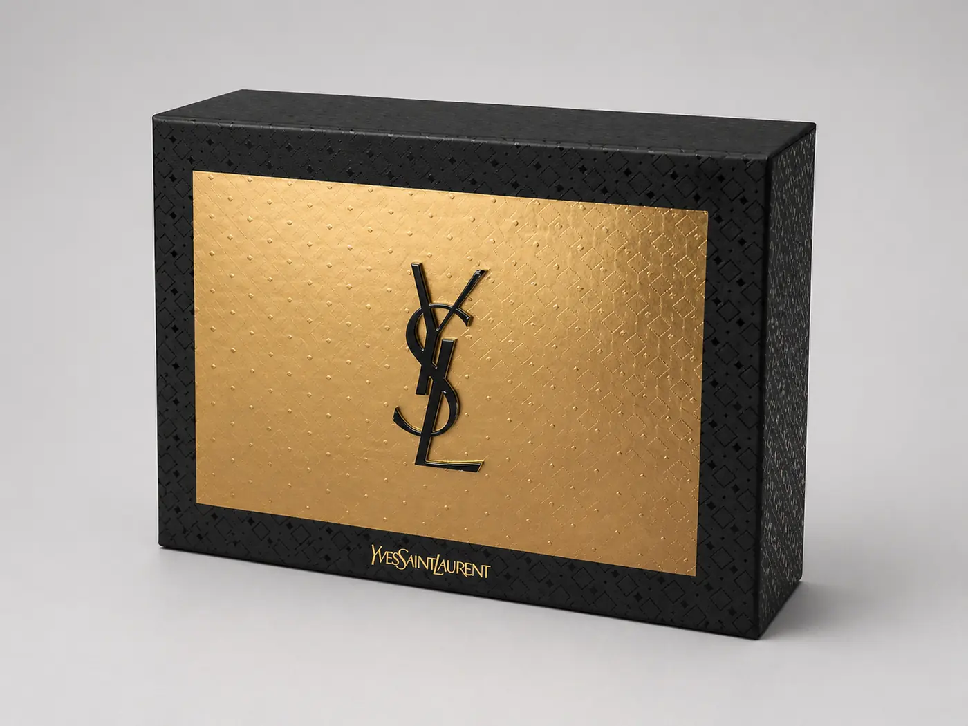 Yves Saint Laurent gold rigid gift box
